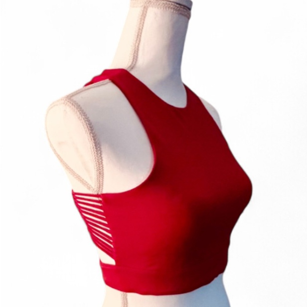 Carbon38 Vibrant Red Sports Bra - Picture 4 of 10